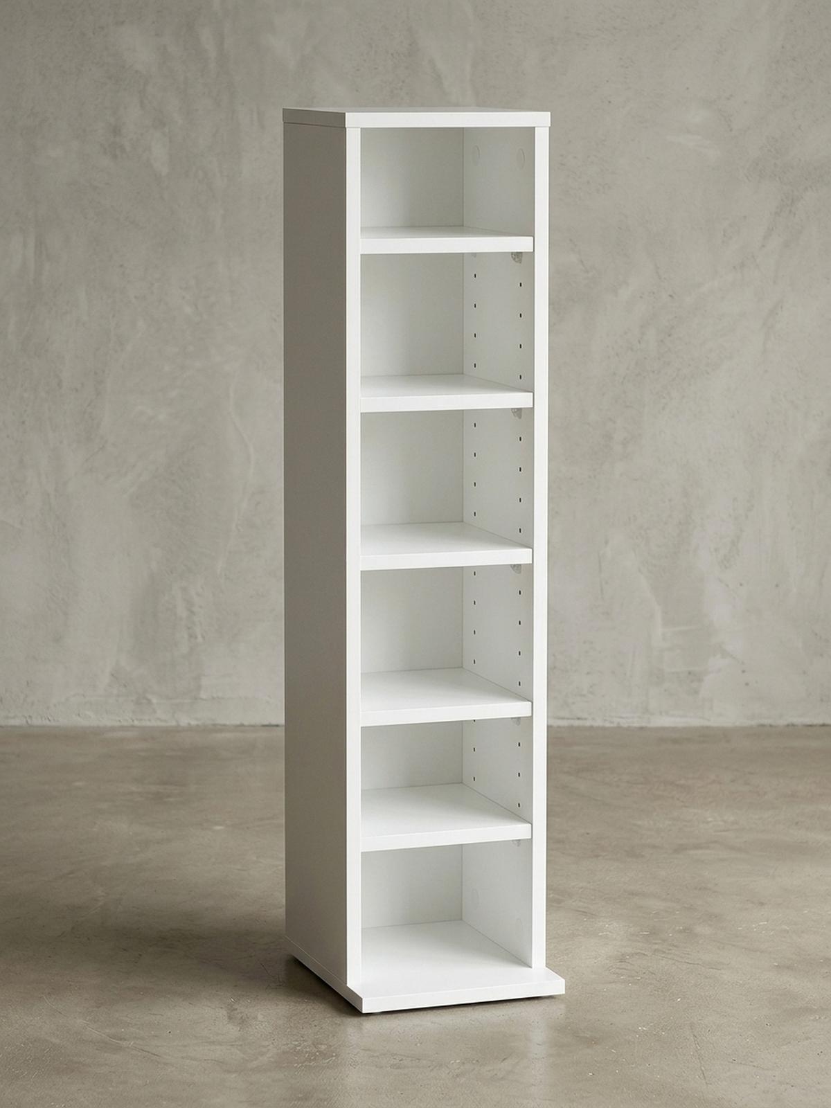CD-REGAL – Holz, 6 Fächer, modern - Weiß, Holz (21/90/20cm) - KADIMA DESIGN