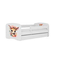 KINDERBETT Bambi mit Schublade 180/80 90/61/184 - Weiß, Holzwerkstoff (80/180cm) - RAUMHIRSCH FURNITURE