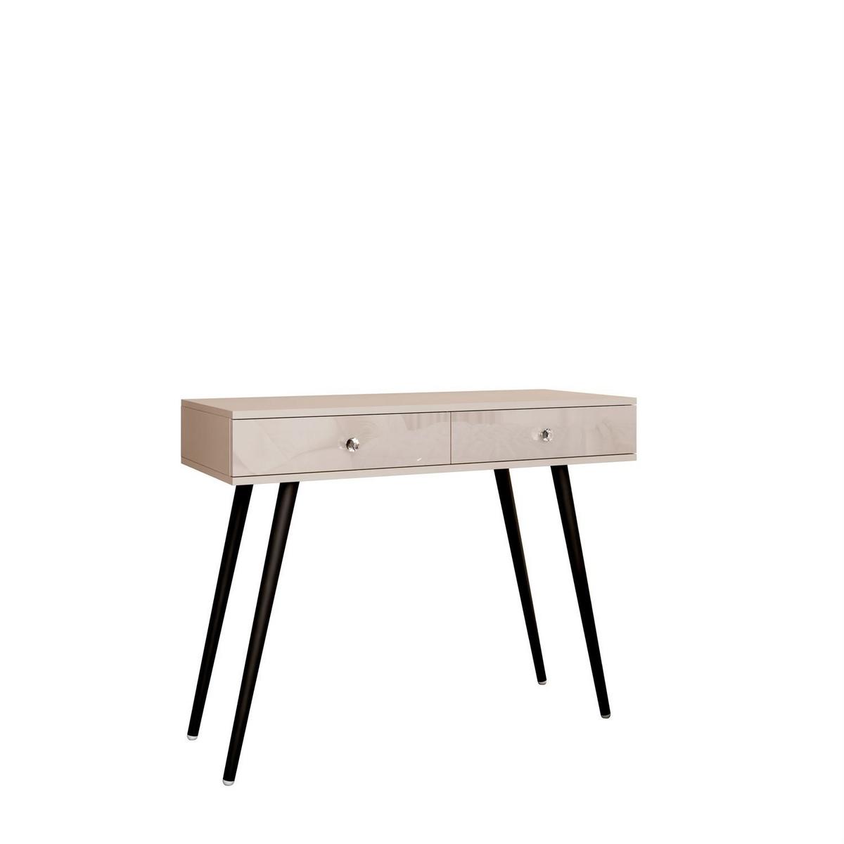 KONSOLE SIENNA KASCHMIR auf schrägen schwarzen Beinen - Beige, Holzwerkstoff (100/81/42cm) - Lookway