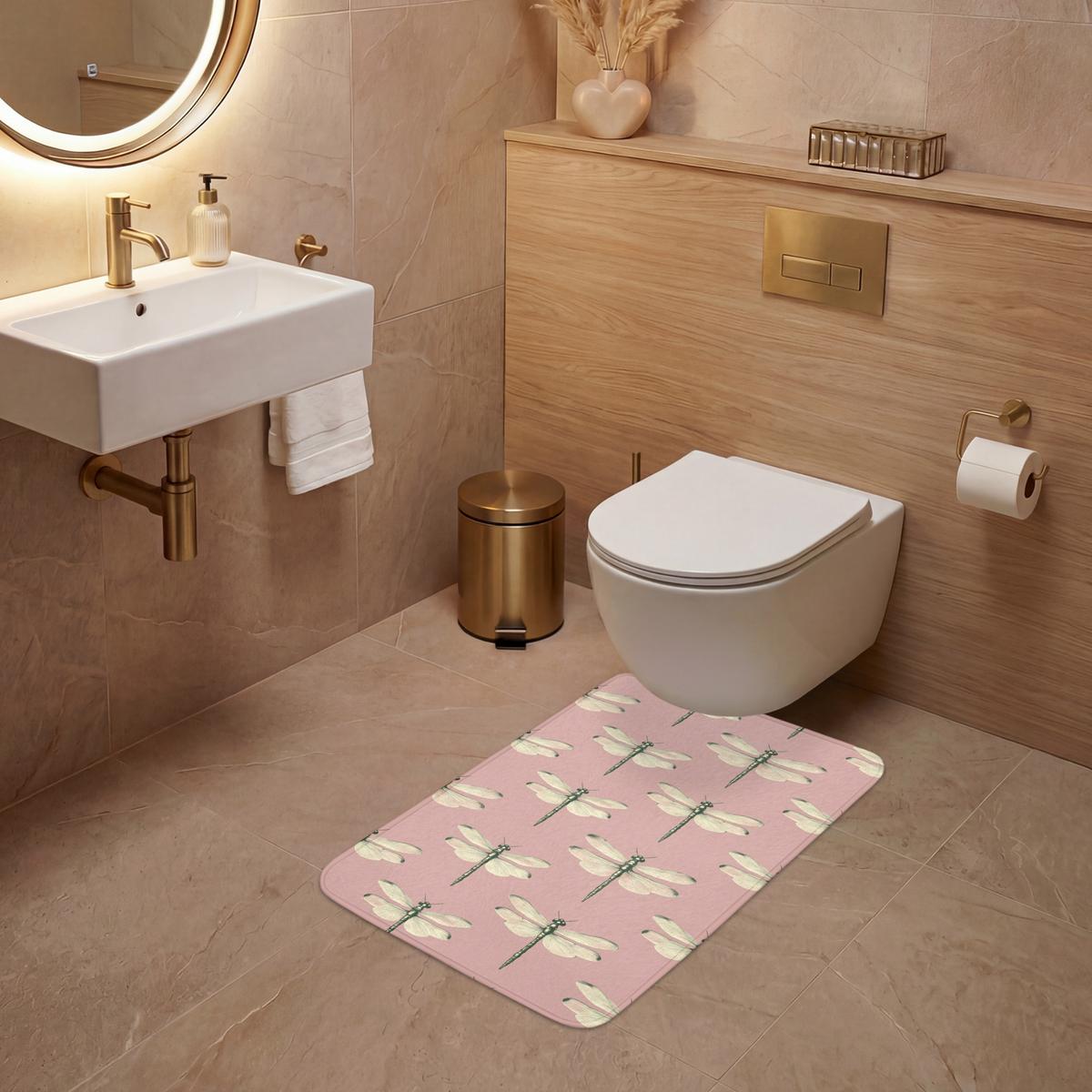 WC-VORLEGER Lillibells - Muster - Rosa WC Teppich 50x80 cm - Rosa, Textil (50/1cm) - OnlyWow