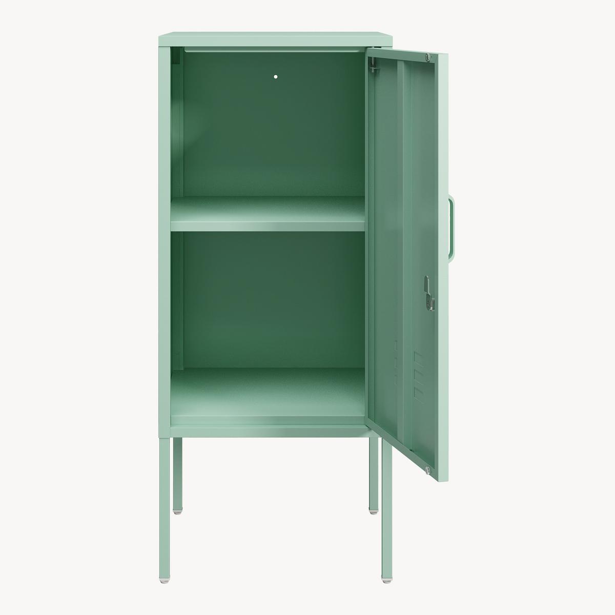NACHTSCHRANK Hausjärvi - Mintgrün, Metall (35/82/35cm) - [en.casa]