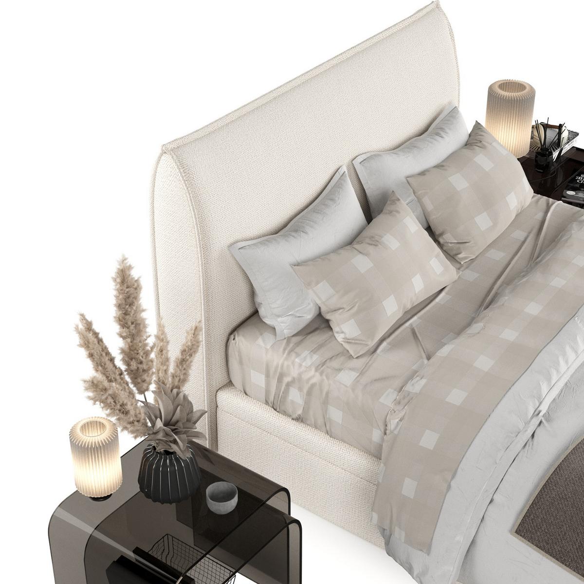 POLSTERBETT Tuvalu mit Stauraum 160/200 cm Creme im Alta Stoff - Creme/Schwarz, Holz/Holzwerkstoff (160/200cm) - AltaBeds