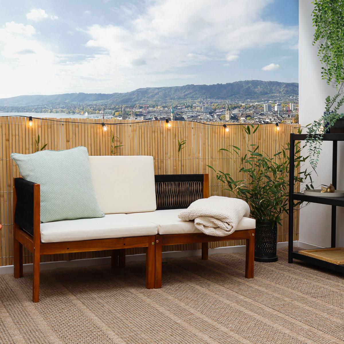 SICHTSCHUTZZAUN Balkon 120/300 cm Bambus - Braun, Holz (1/120cm) - urfence