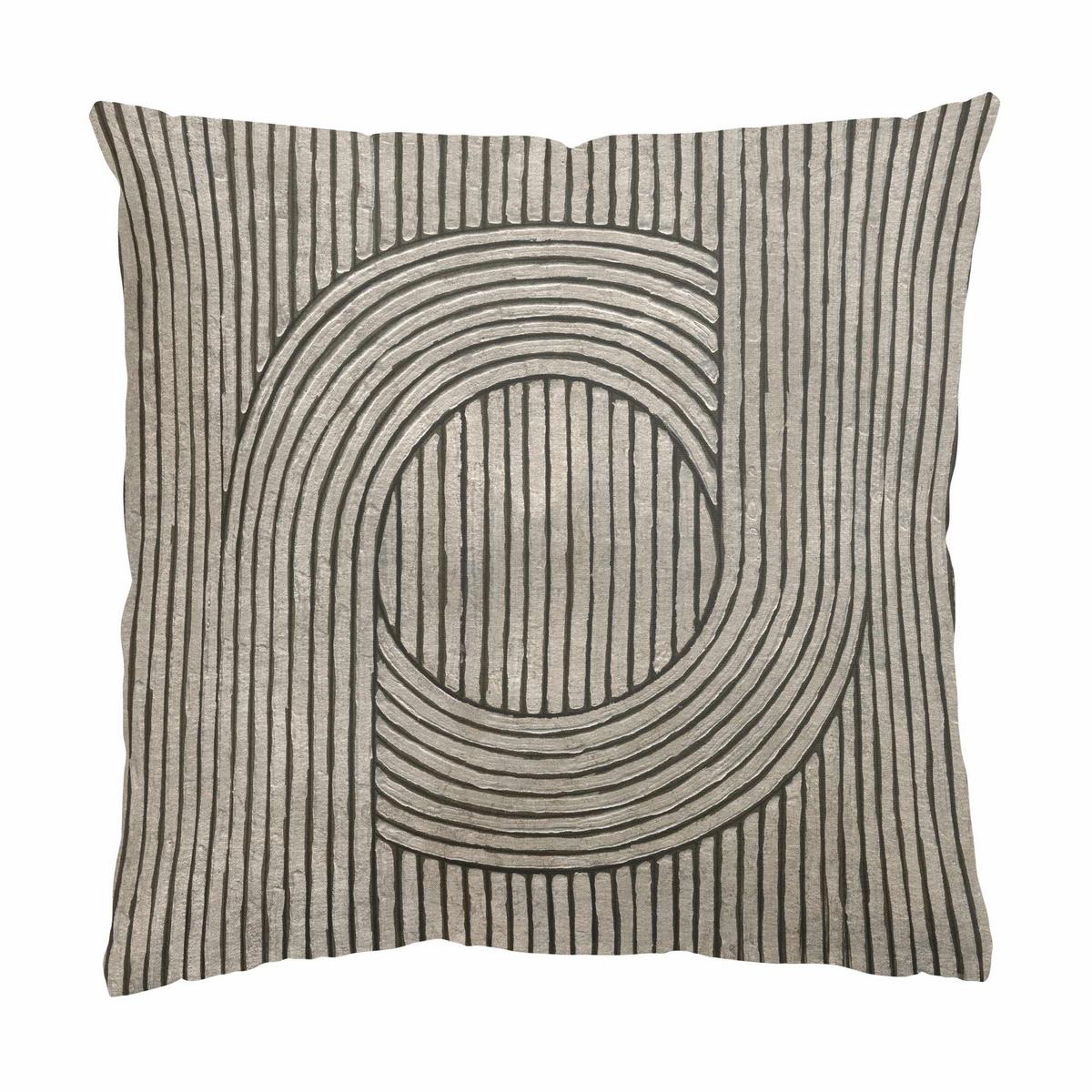 DEKOKISSEN 2er-Set Zederrillen Grau Duo 40/40 cm - Grau, Textil (40/40cm) - Bilderwelten