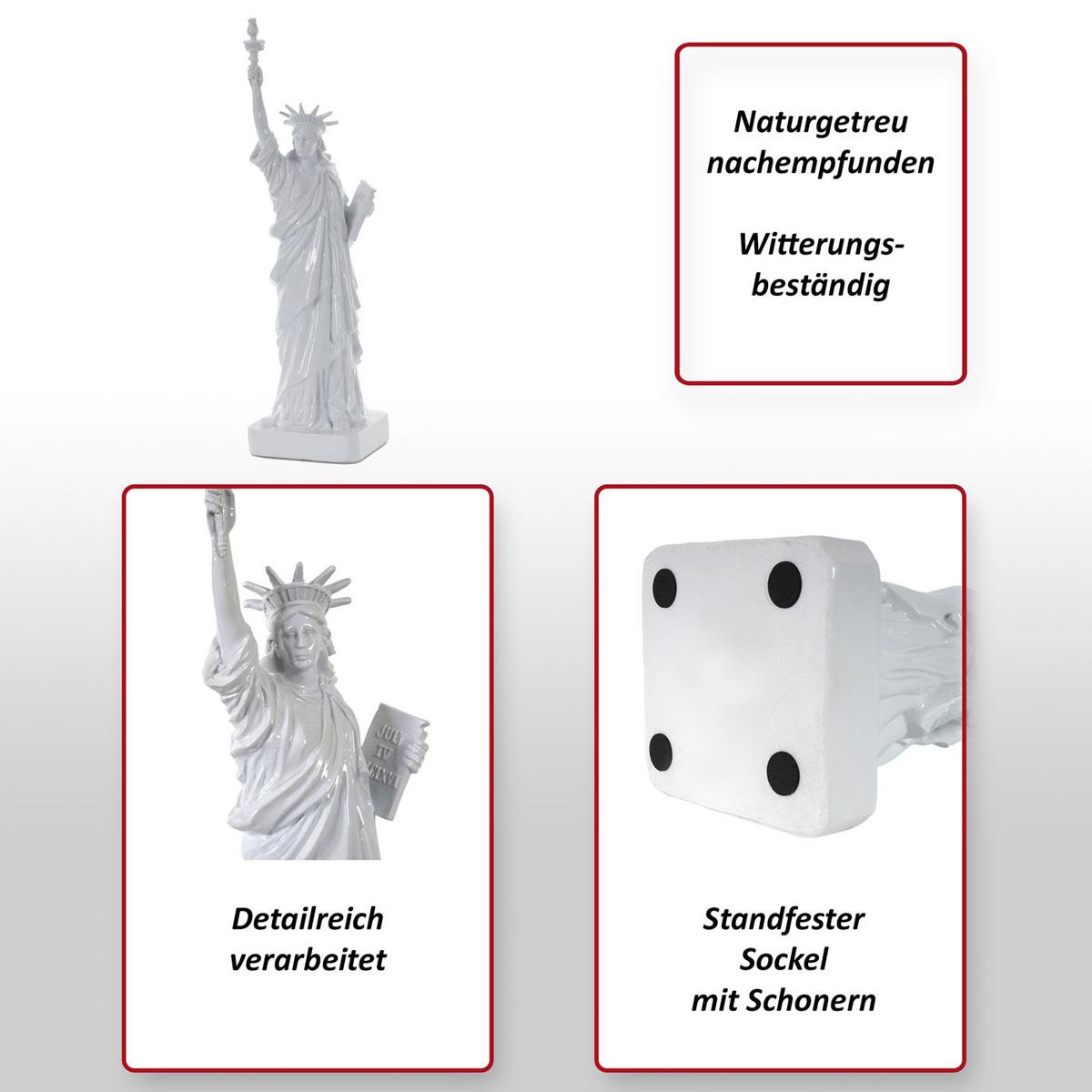 DEKO FIGUR FREIHEITSSTATUE Weiß - Weiß, Stein (10/40/11cm) - MCW