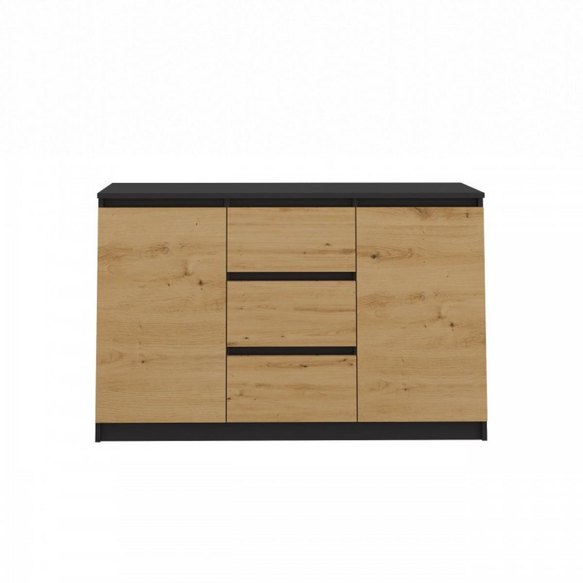 KOMMODE Anthrazit, Artisan 120/75/40 - Anthrazit, Holzwerkstoff (120/75/40cm) - RAUMHIRSCH FURNITURE