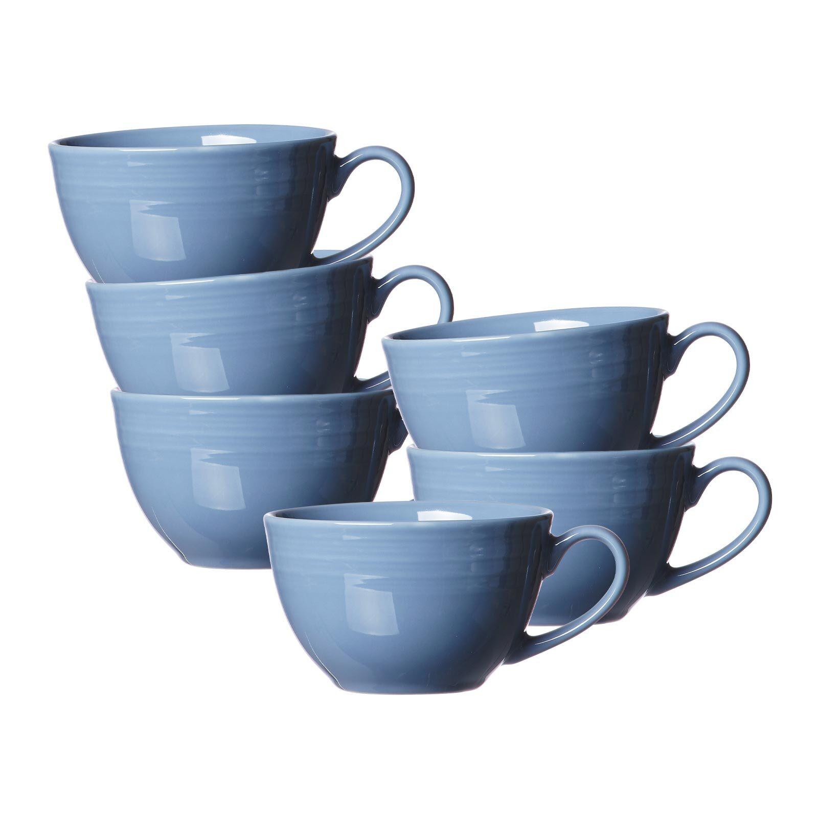 KAFFEETASSEN Levi Blau 220 ml 6er Set - Blau, Keramik (0.22L) - Ritzenhoff Breker