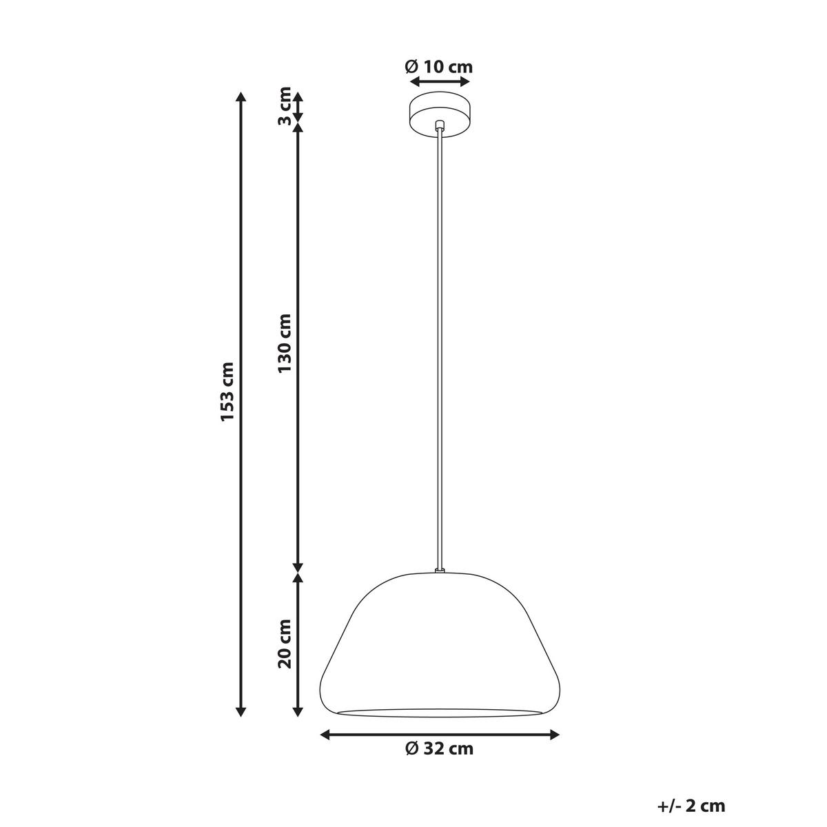HÄNGELEUCHTE Rot Joku - Rot, Metall (32/32/150cm) - Beliani