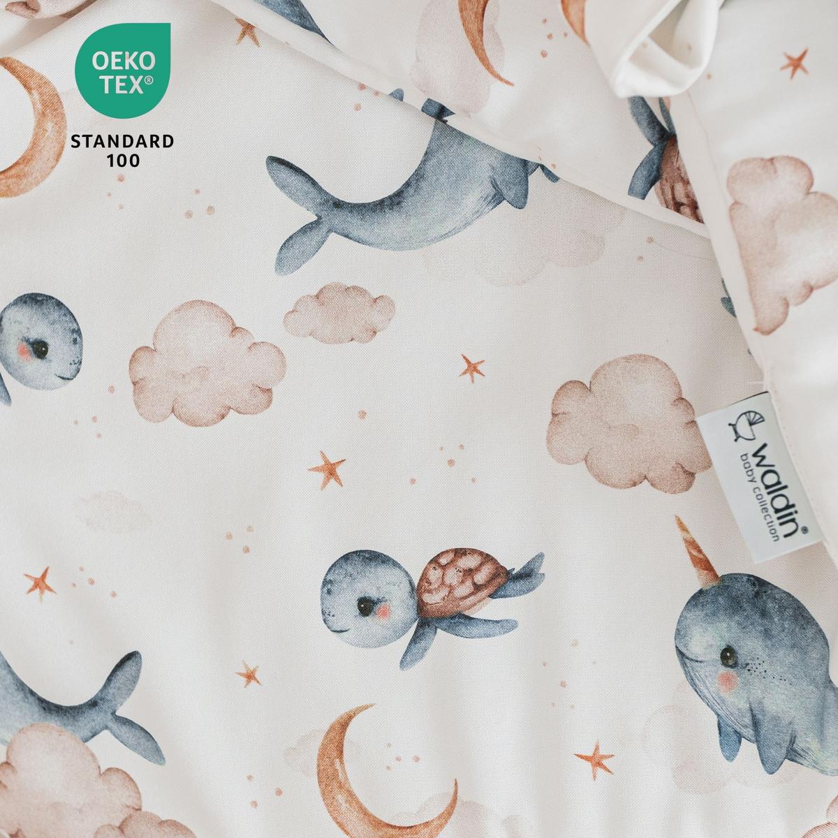 BABY Bambus-Bettwäsche Wale - Weiß, Textil (100/135cm) - waldin