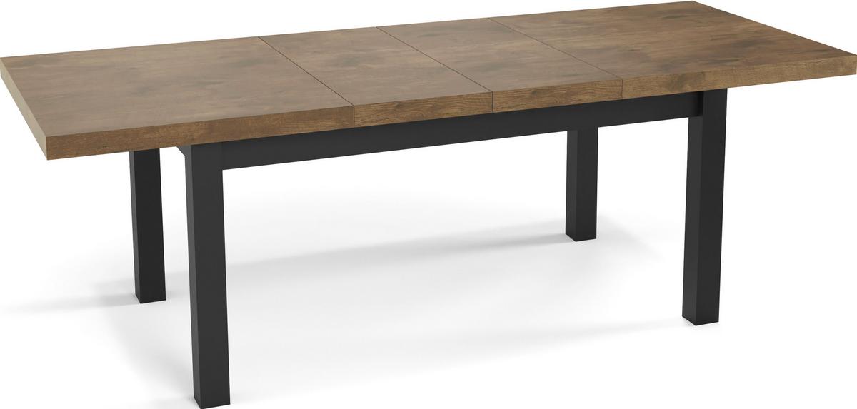 ESSTISCH Gemini rechteckig ausziehbar, Lefkas Eiche 200-300/100/78 cm - Alteiche/Schwarz, Holz/Holzwerkstoff (100/300/78cm) - WFL GROUP