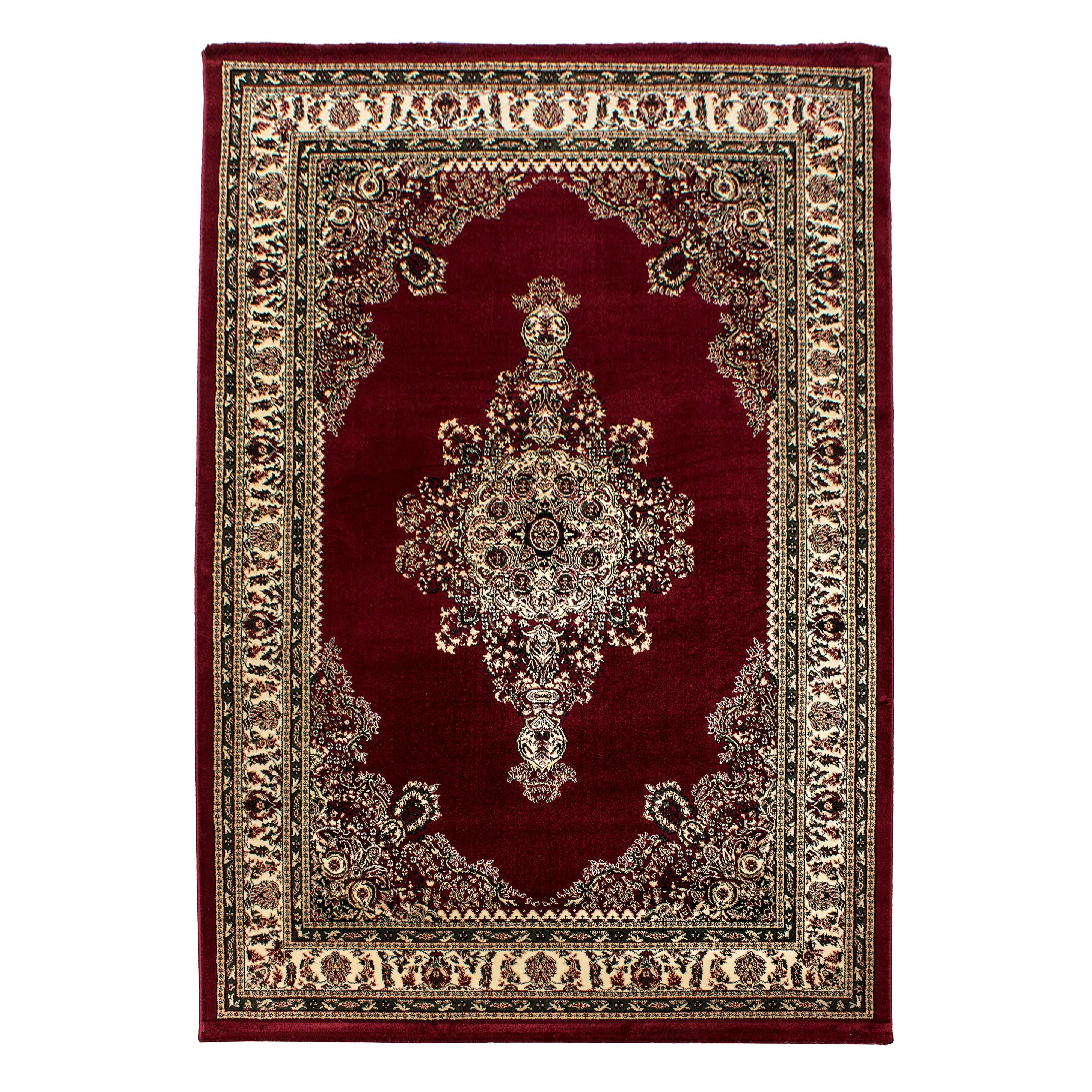 TEPPICH Kurzflor TANNHEIM in Rot, orientalisch, Florhöhe 12 mm, 80 x 150 cm - Rot, Textil (150/80cm) - KADIMA DESIGN