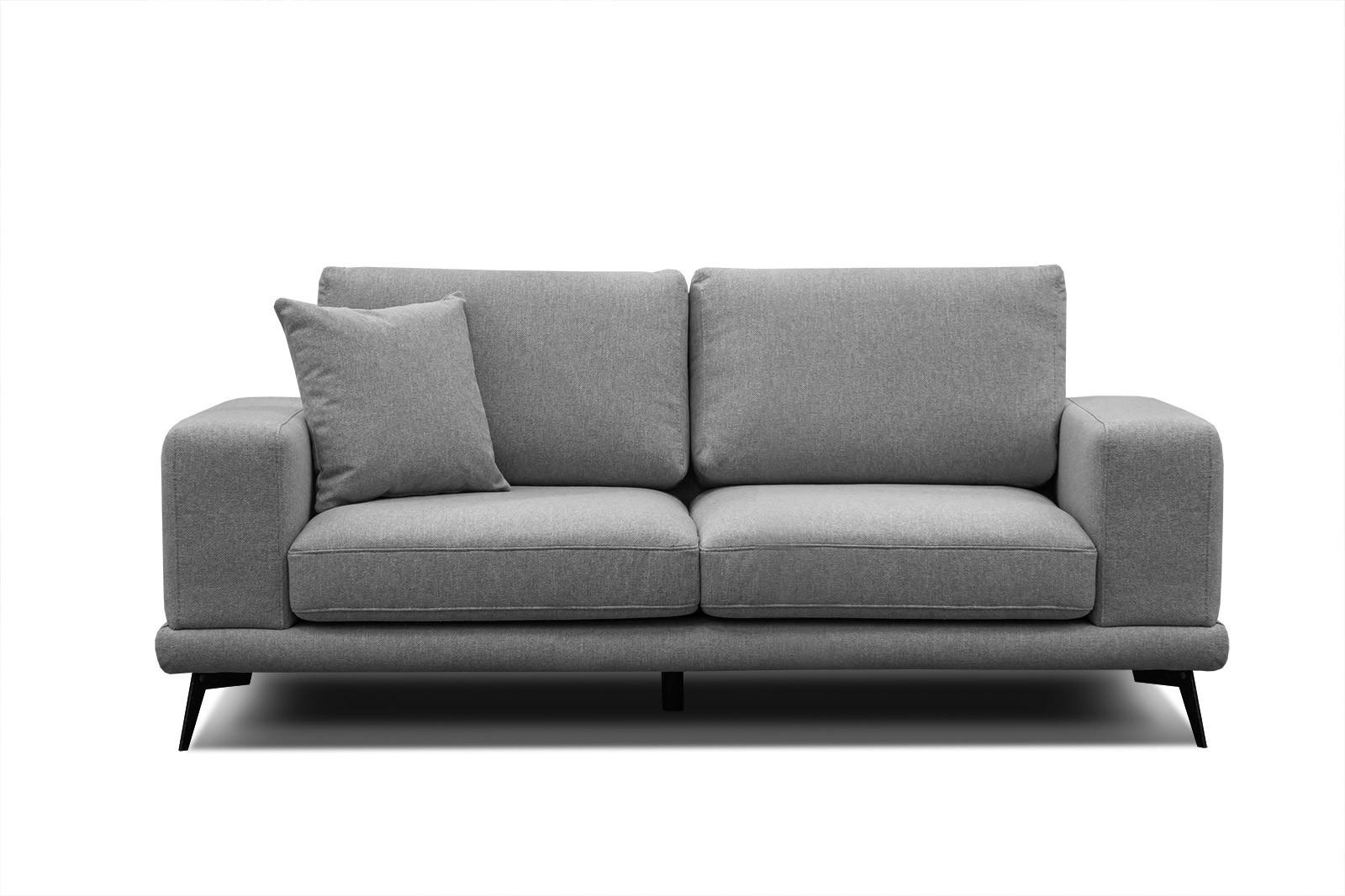SOFA MEDIOLANE 2,5-Sitzer, grau - Grau, Holzwerkstoff/Textil (203/87/96cm) - Wozimo