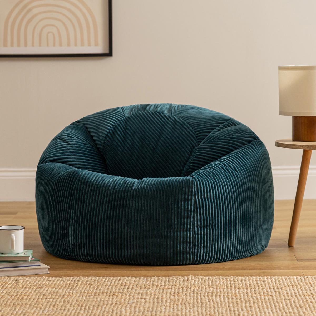 SITZSACK Klassisch Kingston, Cord - Dunkelgrün, Textil (85/50/85cm) - icon