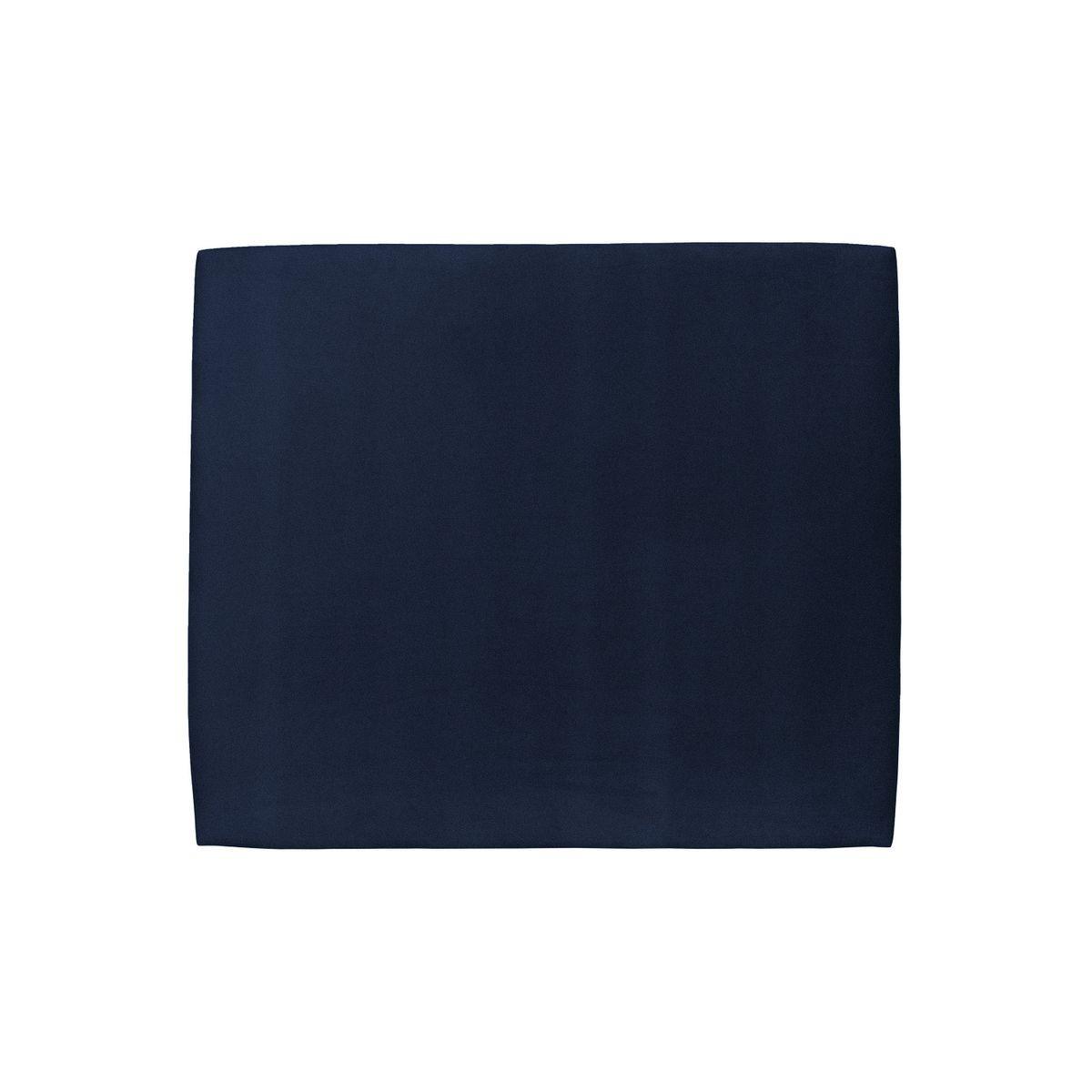 KOPFTEIL gepolstertes – ozeanblauer Samtstoff - 200 cm - Beige/Dunkelblau, Karton/Holz (200/120/10cm) - Sommeil de Plomb