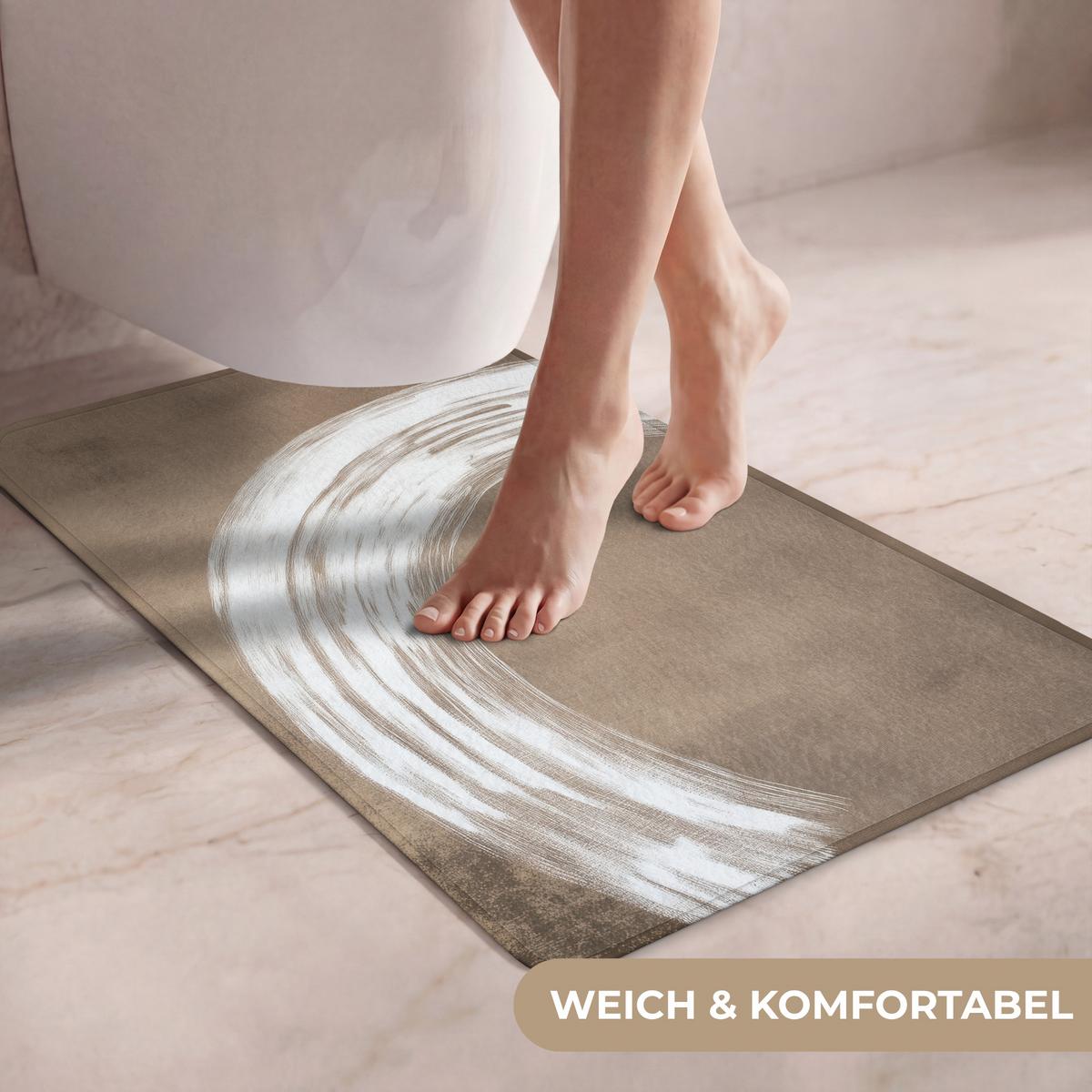 WC-VORLEGER Farbe - Braun - Japandi WC Teppich 50x80 cm - Mokka, Textil (50/1cm) - OnlyWow