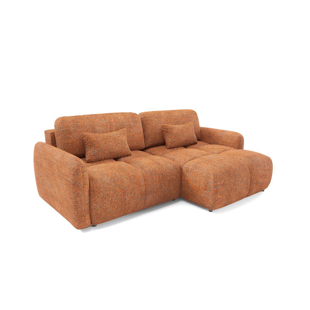 ECKSOFA Vittoria Orange - Orange, Holz (240/165cm) - Petits-meubles