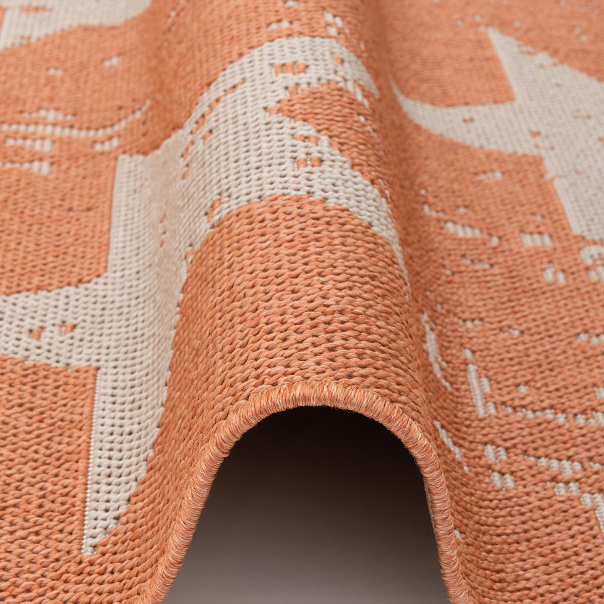 IN & OUTDOOR TEPPICH FLACHGEWEBE MARBELLA STERNE - Orange, Textil (160/230cm) - Pergamon