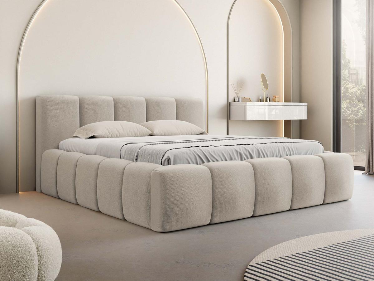 POLSTERBETT Kevson - Beige, Holzwerkstoff/Textil (180/200cm) - MIRJAN24