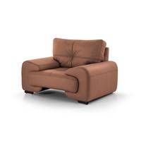 RELAXSESSEL Omega aus Kunstleder, Dunkelorange - Dunkelorange/Schwarz, Leder (128/88/98cm) - Beautysofa