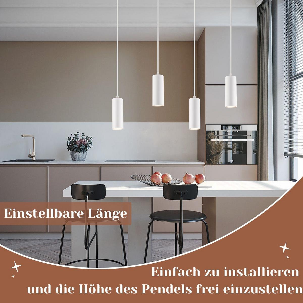 PENDELLEUCHTE Glück 60/6/170 cm - Weiß, Holzwerkstoff (60/6/170cm) - Nettlife