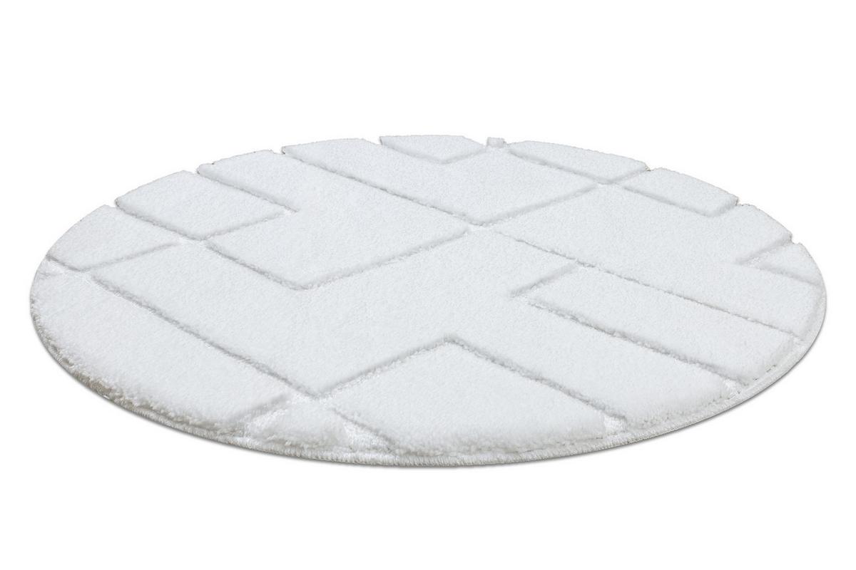 TEPPICH Dywaniki łazienkowe 50 cm - Weiß, Textil (50/50cm) - rugsX