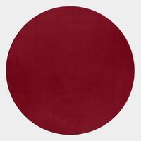 TEPPICH Kurzflor Waschbar NECKAR in Rot, einfarbig, Ø 120 cm - Rot, Textil (120/120cm) - KADIMA DESIGN