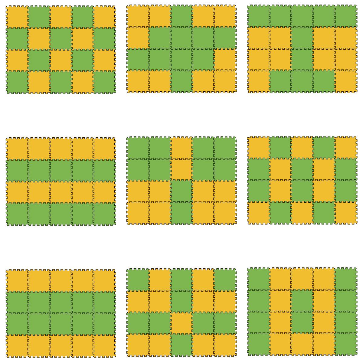 SPIELMATTE ab Null - 180/90/1 cm Puzzlematte Grün - Multicolor, Kunststoff (30/30cm) - Littletom