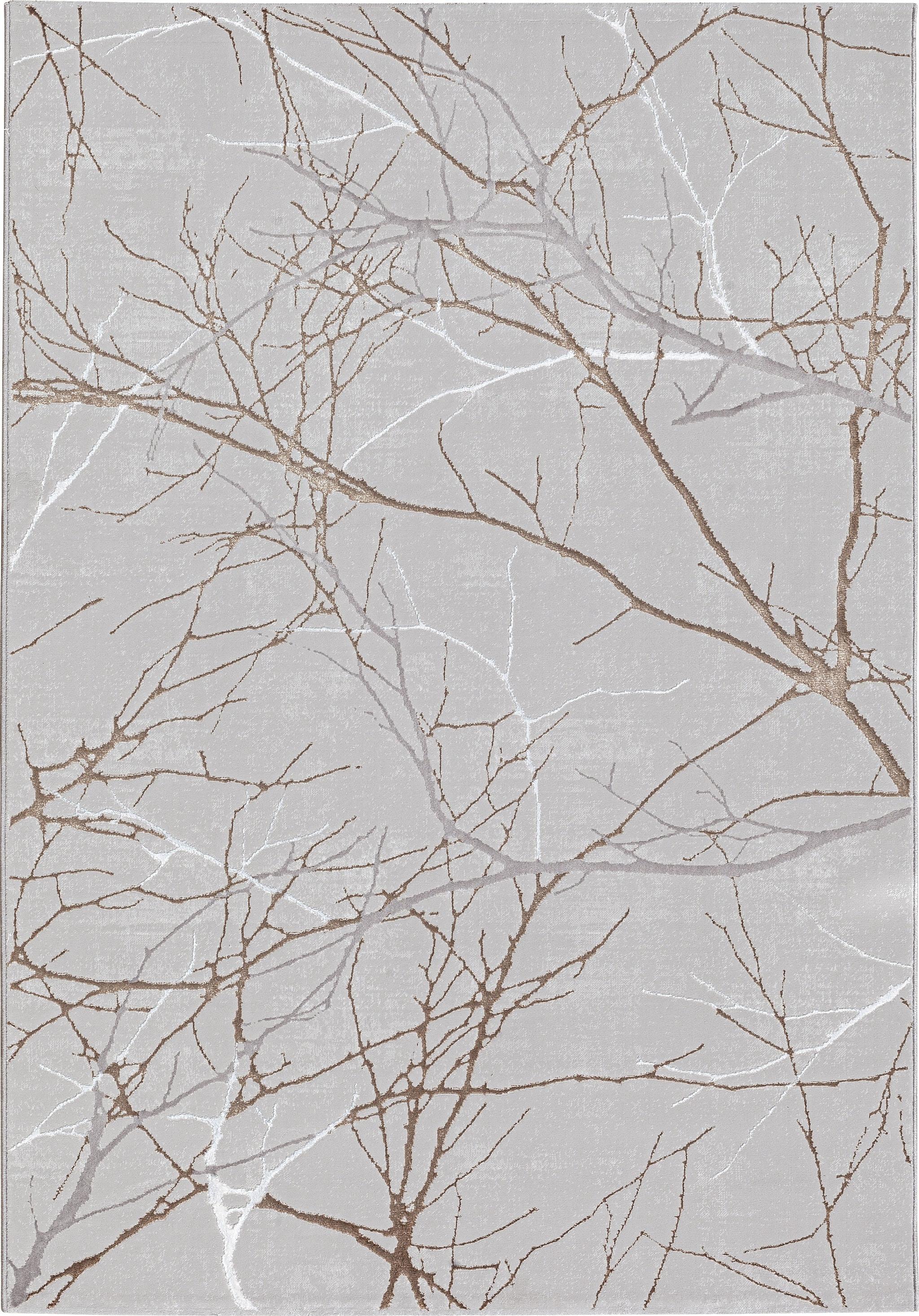 KURZFLORTEPPICH Abstrakt KAVALA Polyester Grau 140 x 200 cm - Grau, Textil (140/200cm) - KADIMA DESIGN