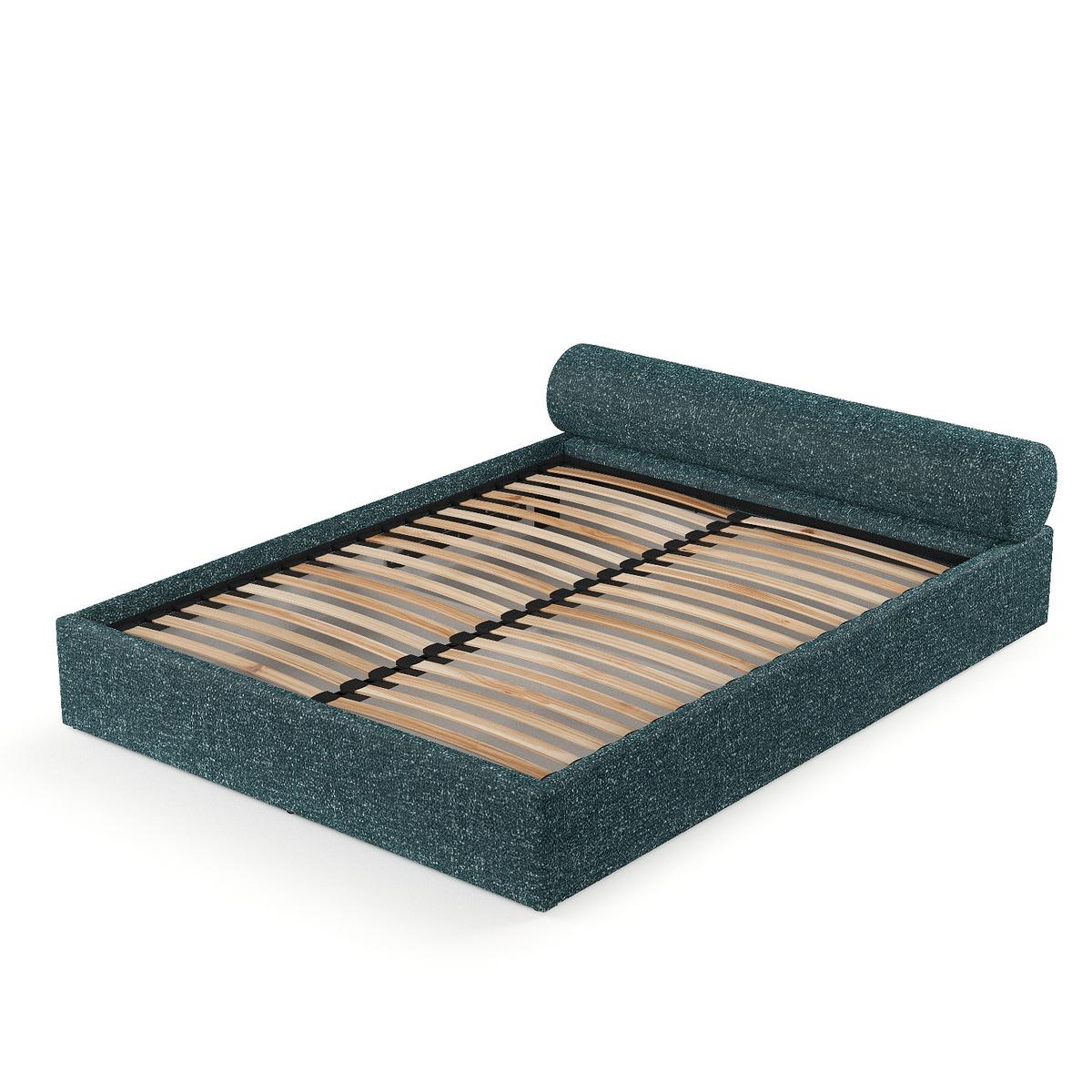 POLSTERBETT Solvo mit Stauraum 140/200 cm Grün im Blur Stoff - Schwarz/Naturfarben, Holz/Holzwerkstoff (140/200cm) - AltaBeds