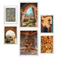 POSTER Set Mit 6 Andalusicia Spanien In Fotografie A3 & A4 Weißer Rahmen - Weiß, Papier (29/3cm) - Nacnic