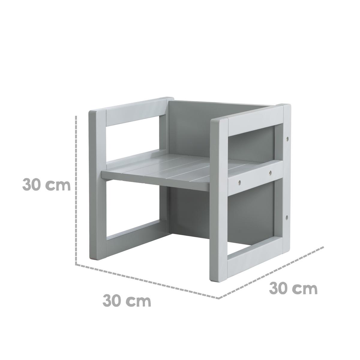 SITZHOCKER - Grau, Holzwerkstoff (30/30/30cm) - Roba