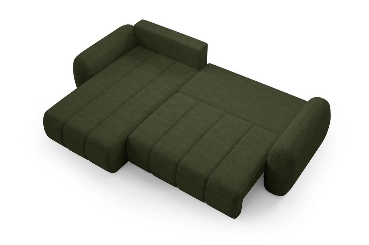 ECKSOFA Caria Mit Schlaffunktion - Grün, Holzwerkstoff/Textil (304/190cm) - Fun Möbel
