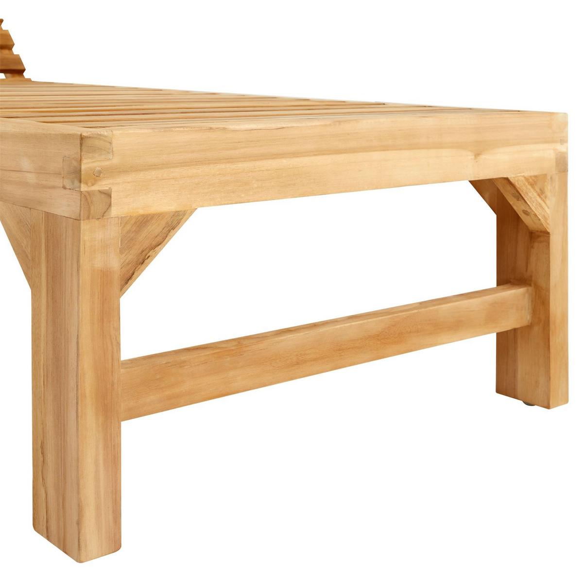 GARTENLIEGE GRANADA natur - Naturfarben, Holz (65/39/200cm) - CARO-Möbel