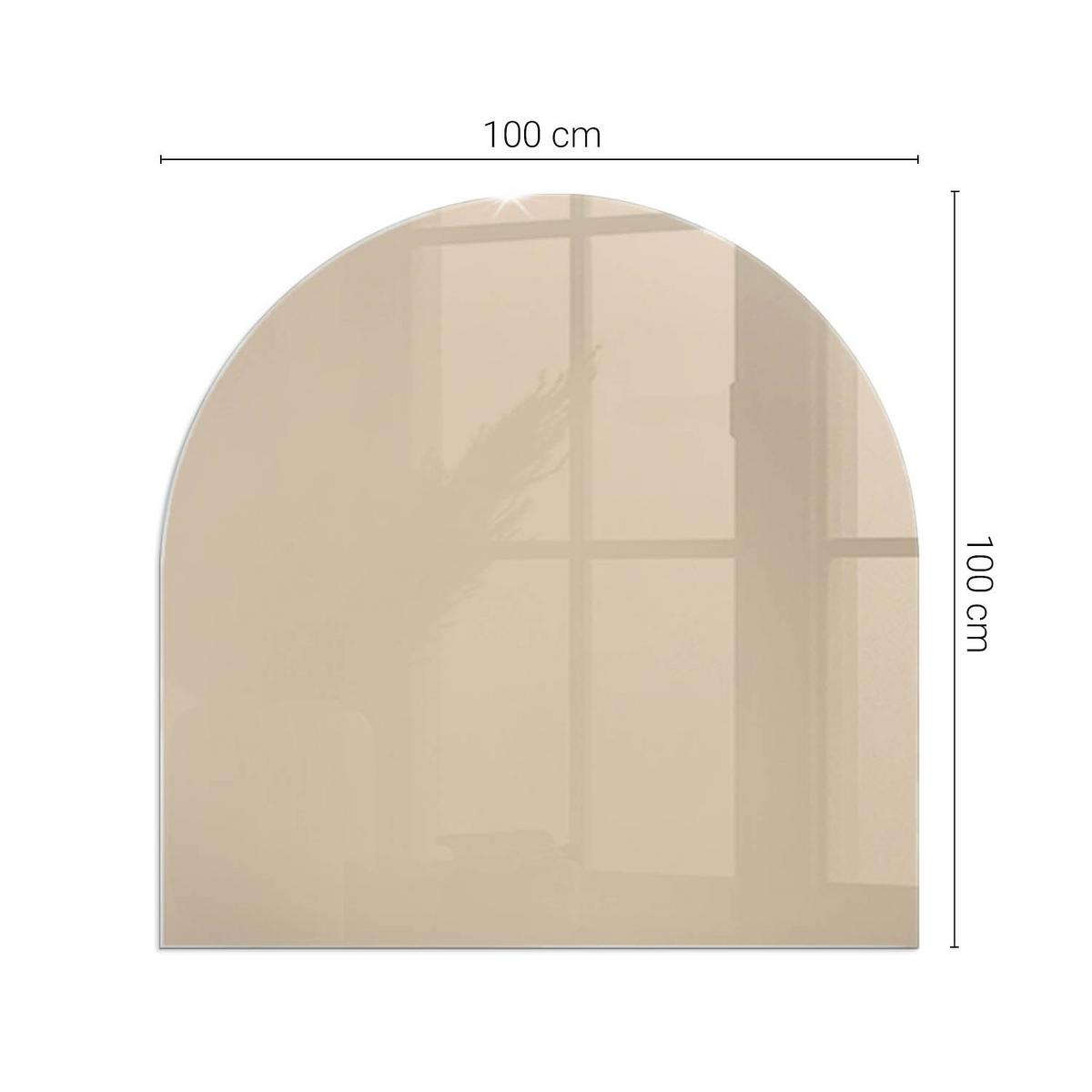 GLASPLATTE für Kamin 100x100 cm - Gelb, Glas (100/100/0.4cm) - TULUP