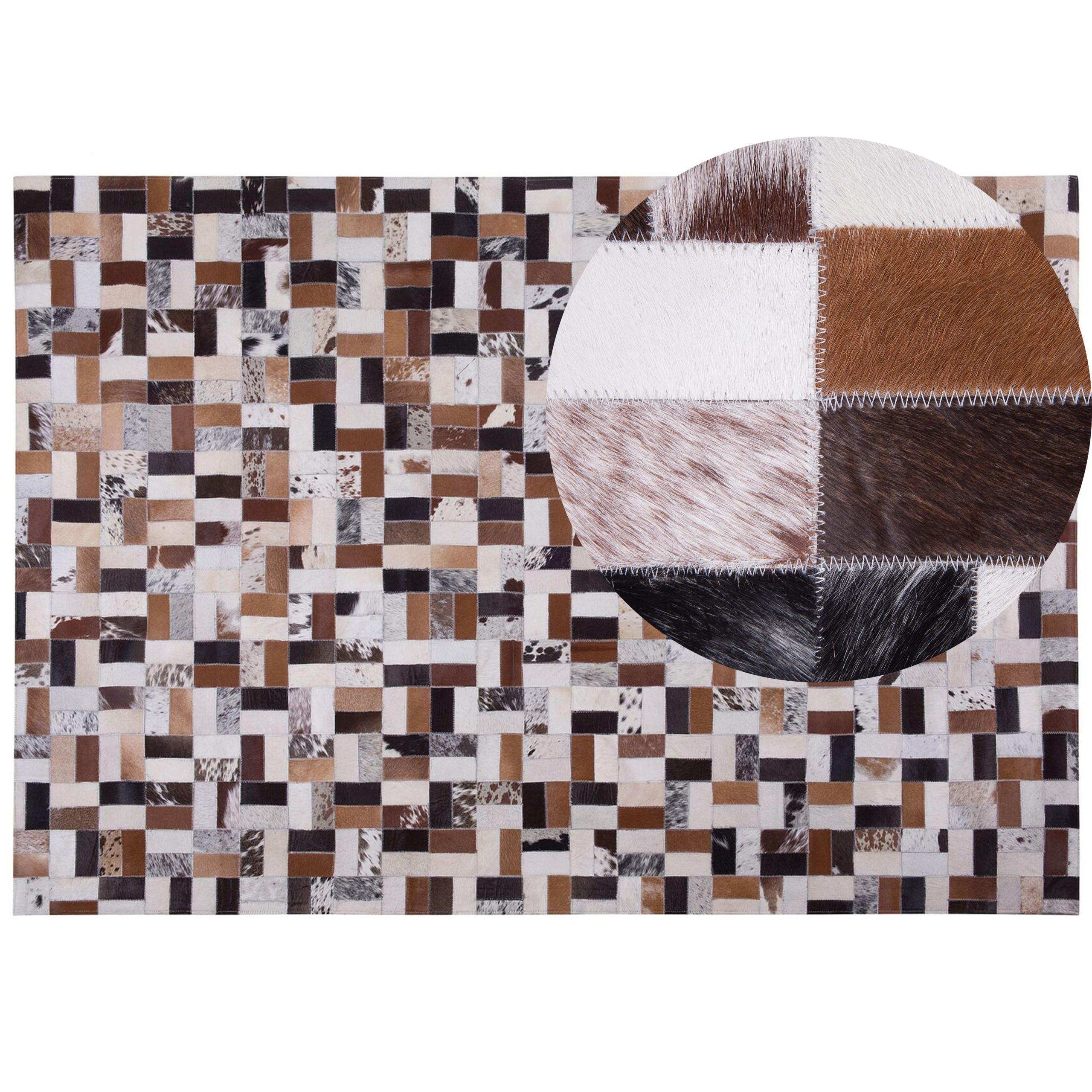 KURZFLOR-TEPPICH Cesme 230/160 cm - Multicolor, Fell (160/230cm) - Beliani