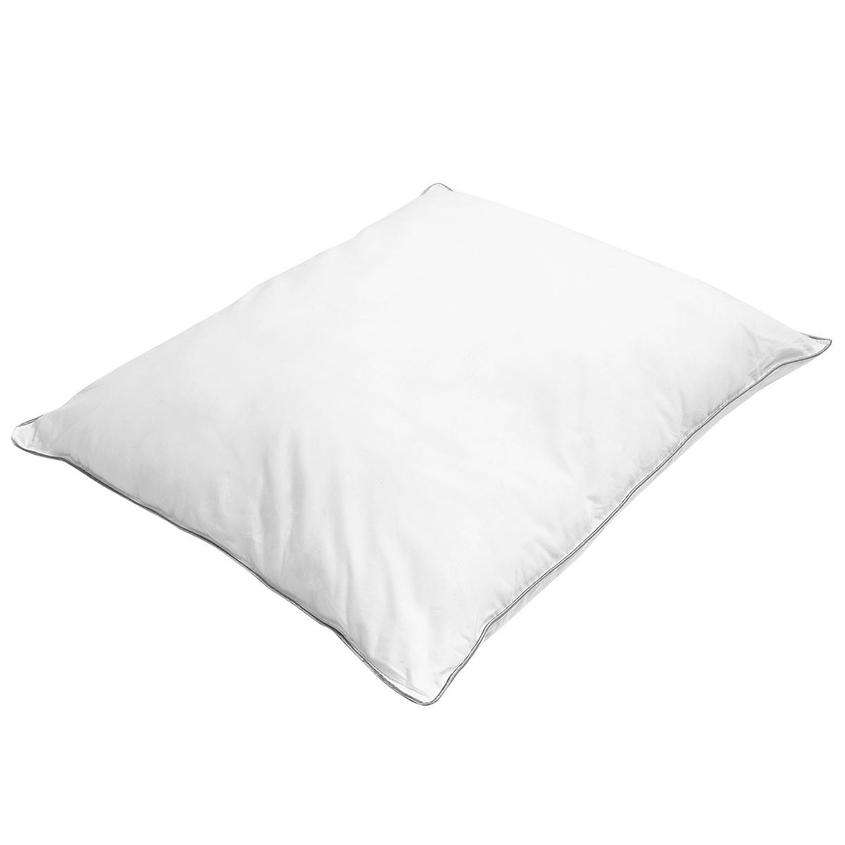 KOPFKISSEN Weiß 60/50 cm Pelister - Silberfarben/Weiß, Naturmaterialien (60/50cm) - Beliani