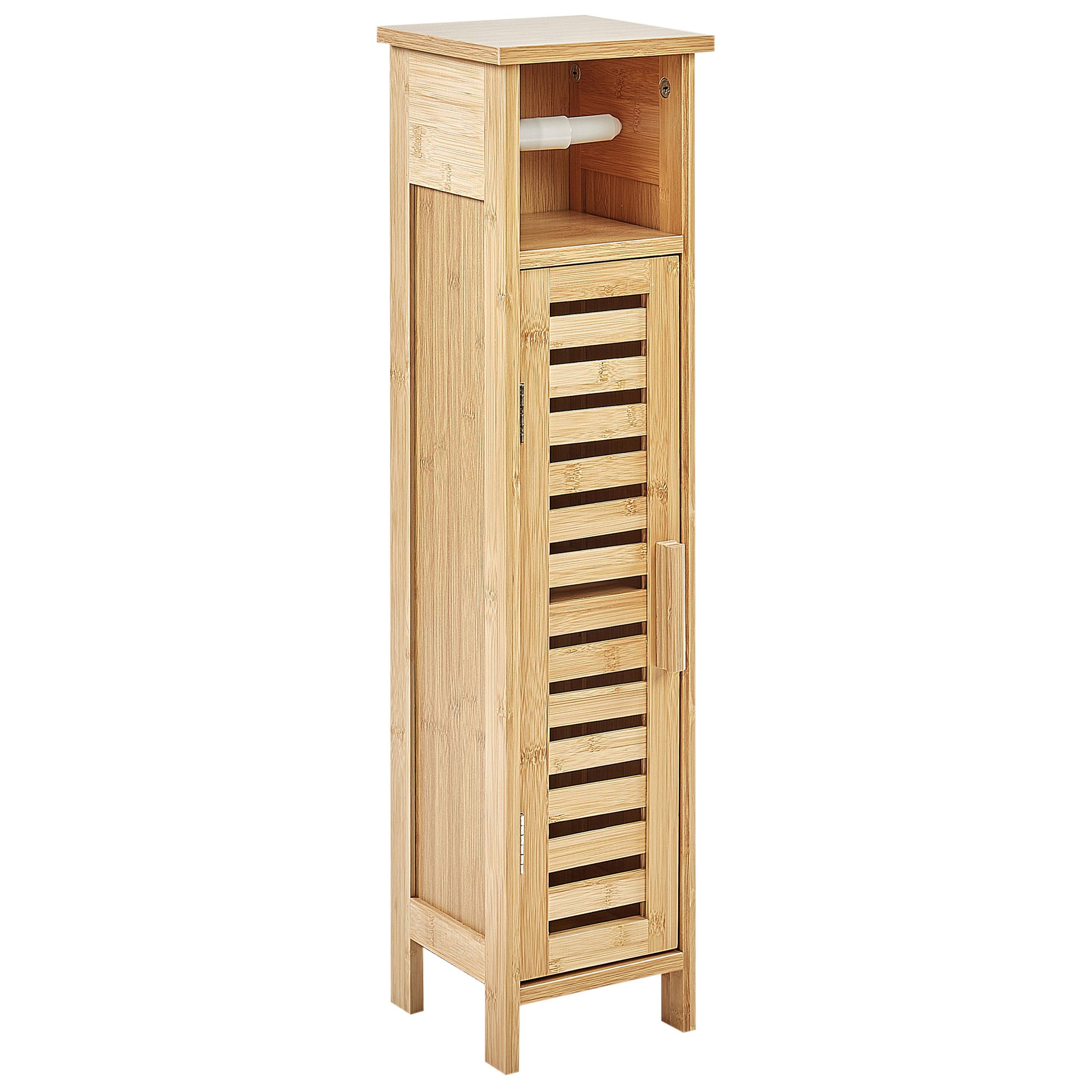 TOILETTENPAPIER-SCHRANK Hellbraun Olathe - Braun, Holz (18/72/17cm) - Beliani