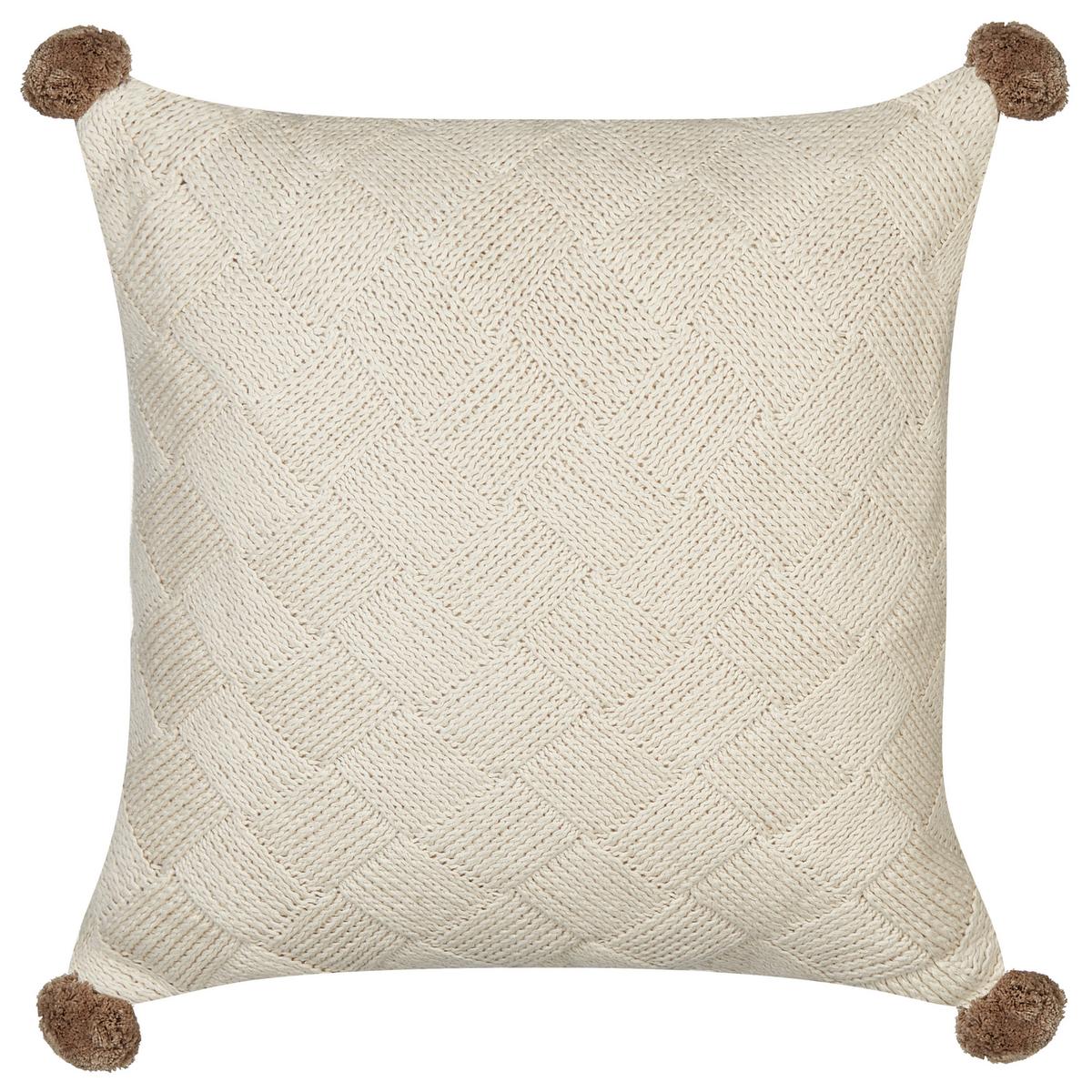 DEKOKISSEN 2er-Set Beige 45/45 cm Oberonia - Beige/Braun, Naturmaterialien (45/45cm) - Beliani