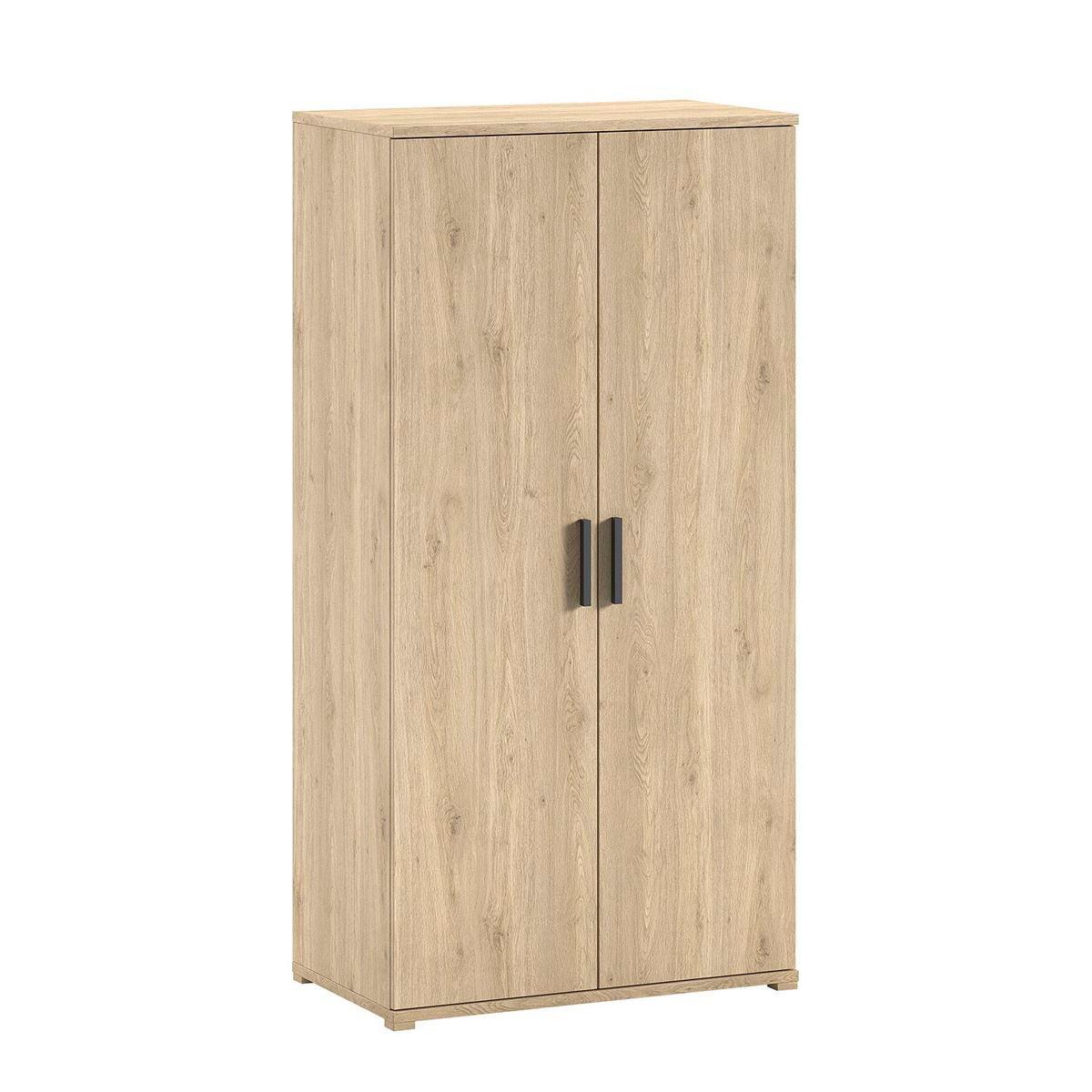 KLEIDERSCHRANK Keelia Eiche Melamin 2 trg Stauraum - Eichefarben, Kunststoff (101/199/59cm) - 58aufmkessel