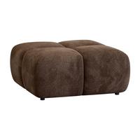 POLSTERHOCKER Vega - Dunkelbraun, Holzwerkstoff/Textil (90/45/90cm) - Fun Möbel