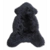 SCHAFFELL Premium Lammfell Natur ungeschoren weiche Wolle Schwarz dyed ca. 115 cm - Schwarz, Fell (65/115cm) - Provellus