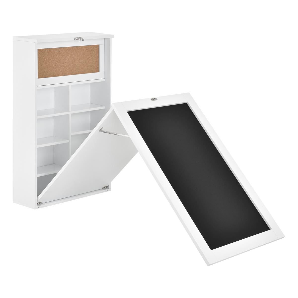 WANDKLAPPTISCH Kläppen - Weiß, Holzwerkstoff (50/156/91.5cm) - [en.casa]