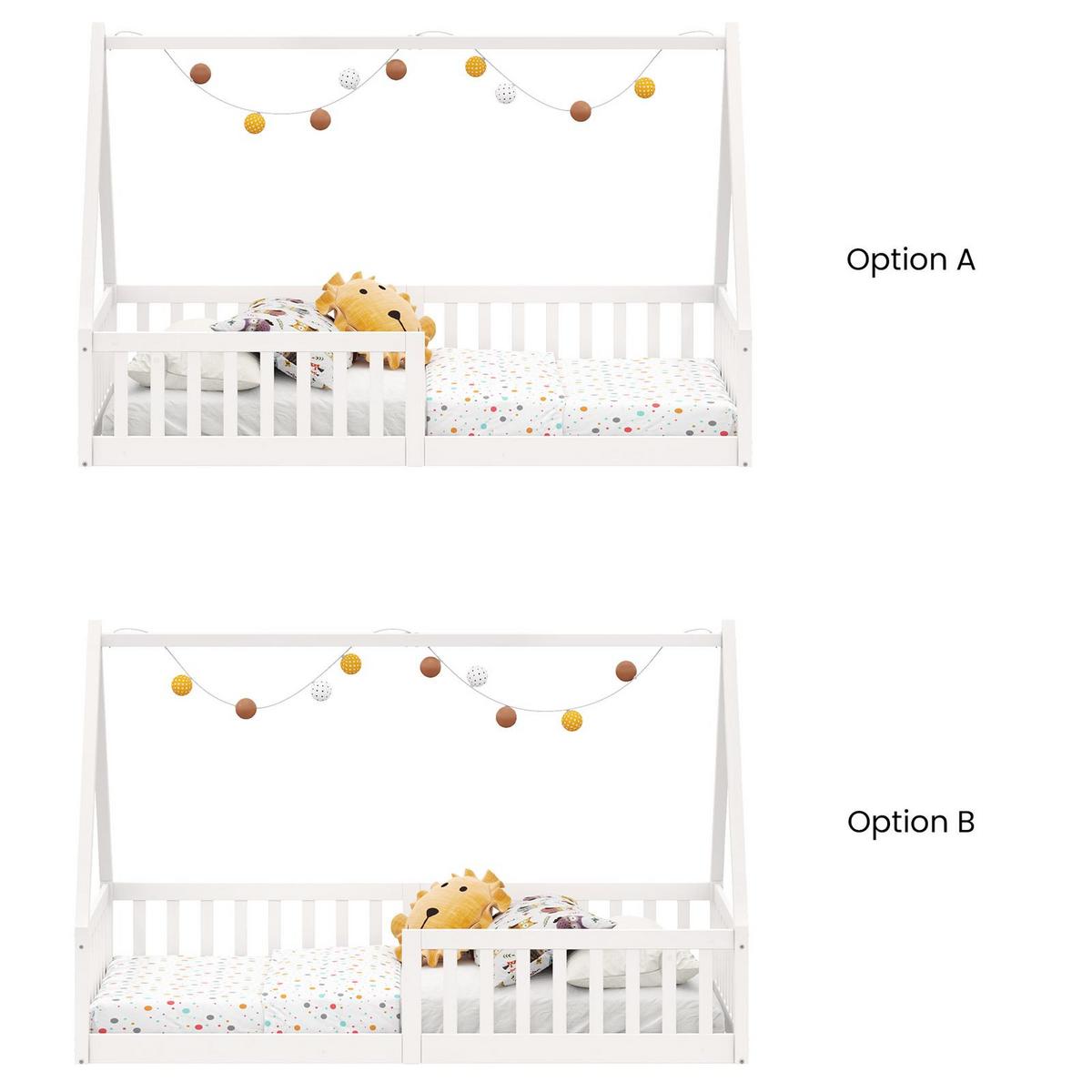 HAUSBETT NICOLAS 90X190 CM - Weiß, Holz (90/190cm) - IDIMEX