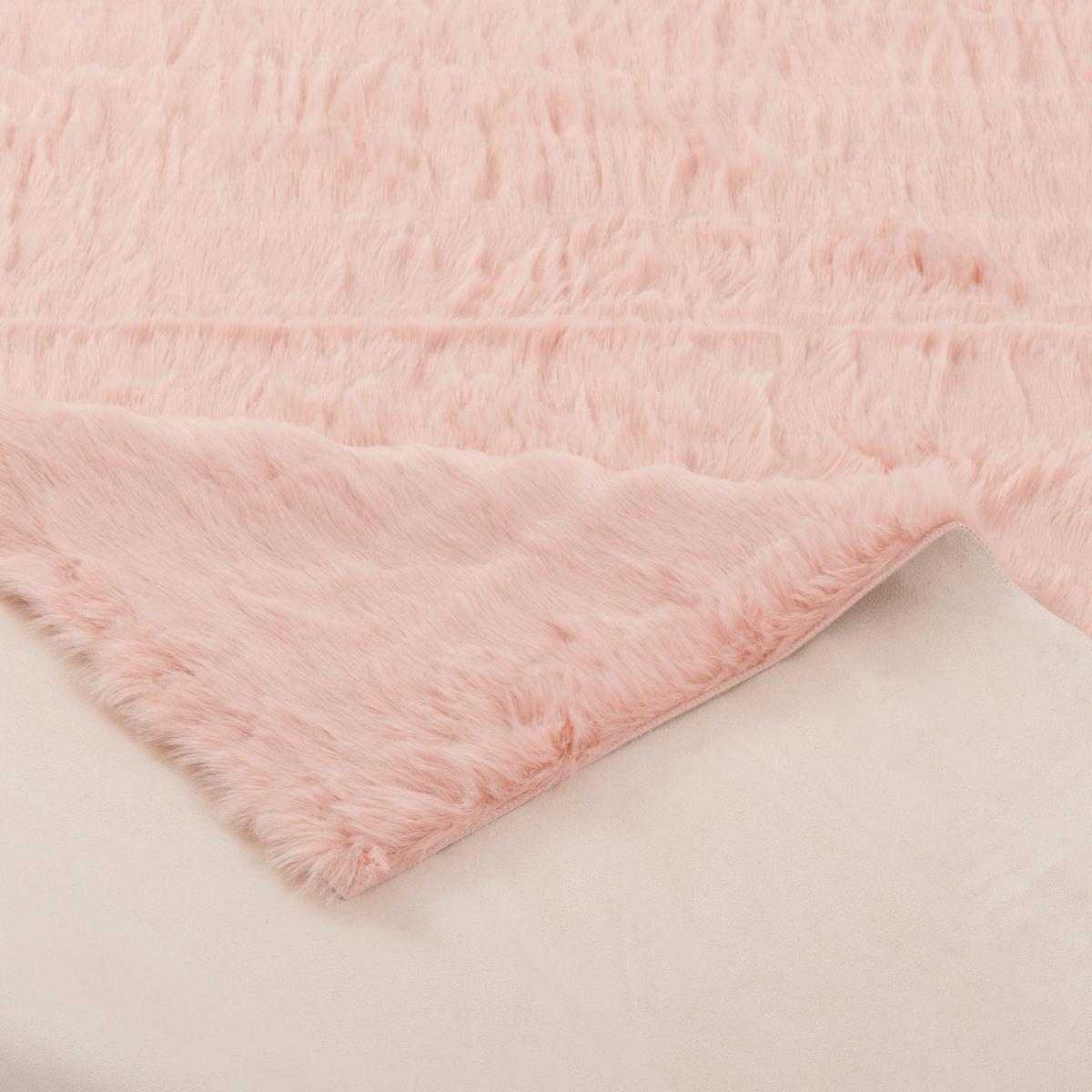 LUXUS SUPER SOFT FELLTEPPICH ASPEN MELIERT - Rosa, Textil (160/230cm) - Pergamon