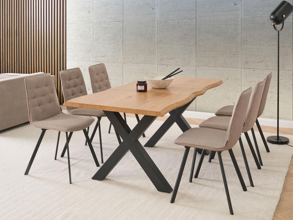 ESSTISCH ausziehbar Braun 140-180/90 cm Bronson - Braun, Holzwerkstoff (140/90/76cm) - Beliani