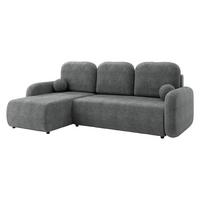ECKSCHLAFSOFA Gizefa - Schwarz/Grau, Holz/Kunststoff (233/147cm) - MIRJAN24