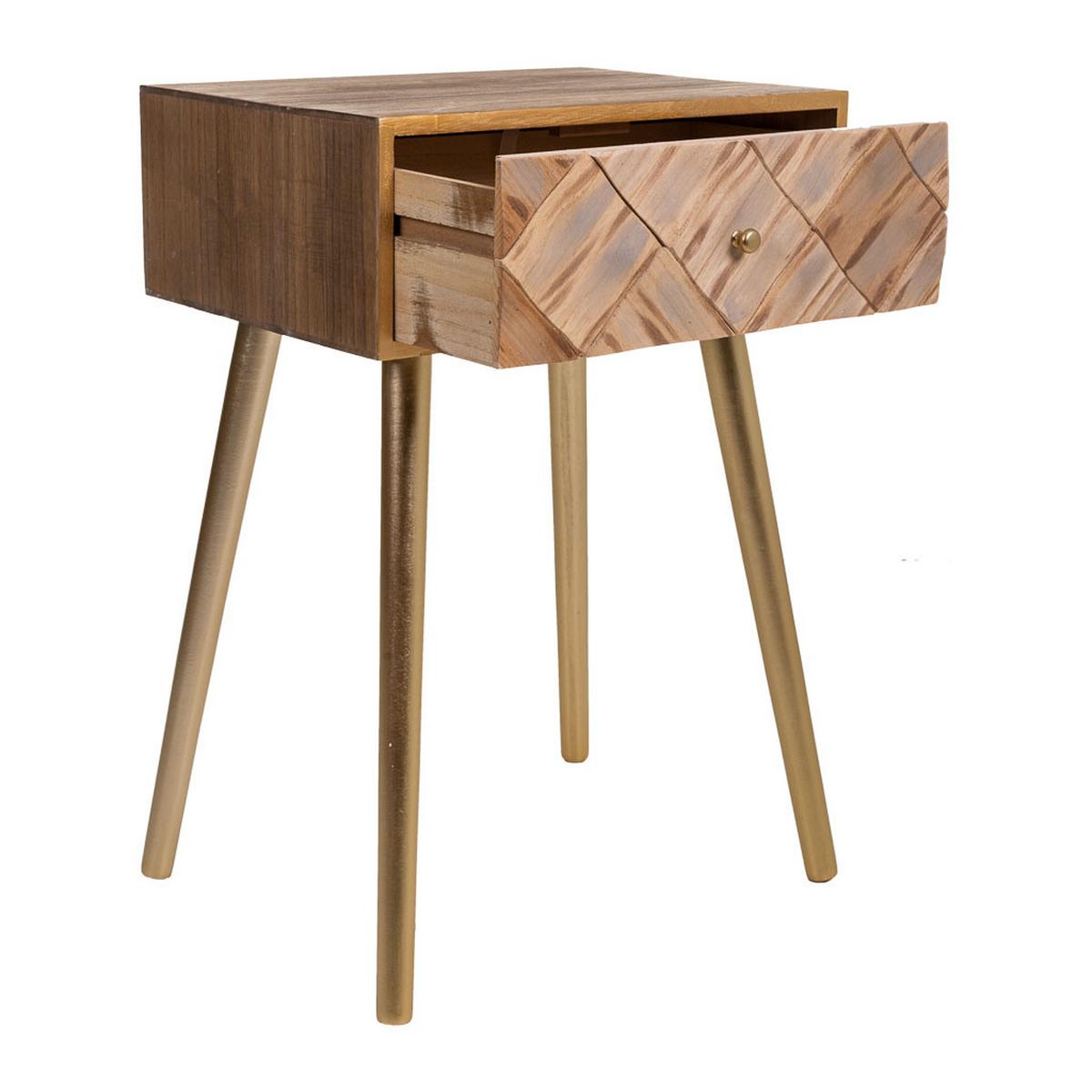 NACHTTISCH aus Holz, braun, 45x34x67cm - Braun, Holz (45/67/34cm) - Wanderlust