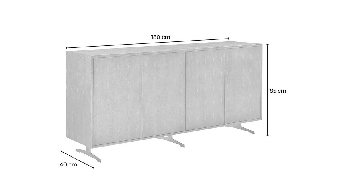 SIDEBOARD GALA Gold Holz - Goldfarben, Holz/Metall (180/85/40cm) - KAWOLA