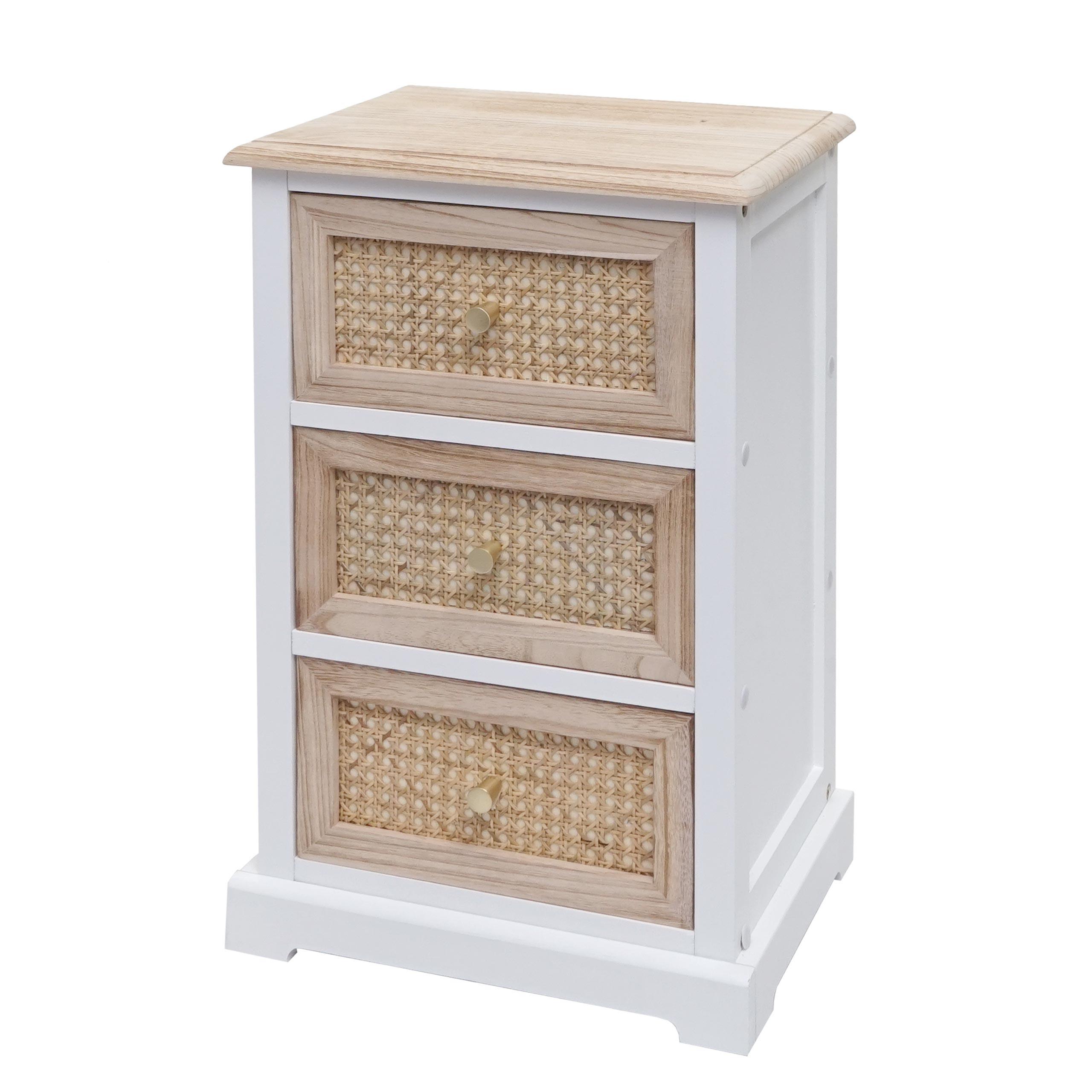KOMMODE Weiß, Braun - Weiß/Braun, Holz (40/63/28cm) - MCW