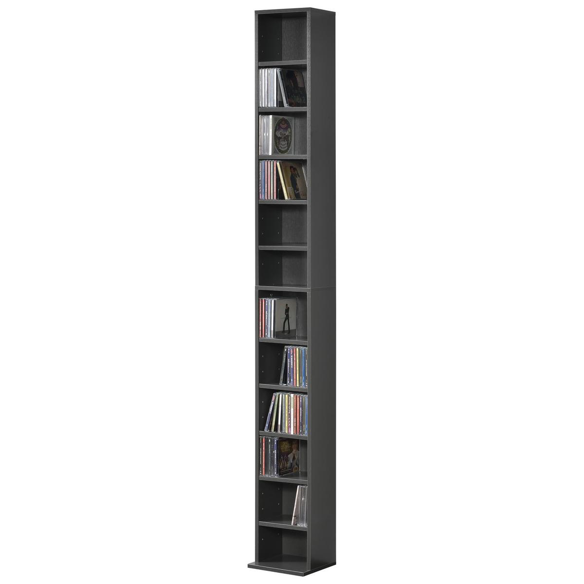 CD-REGAL Høyset - Dunkelgrau, Holzwerkstoff (20/175/20cm) - [en.casa]